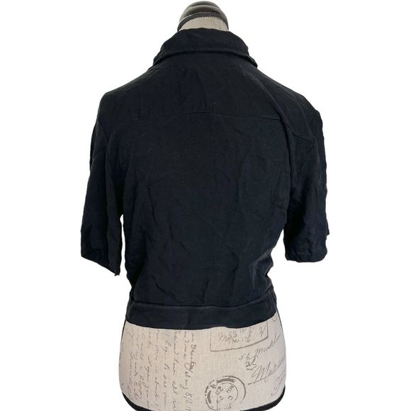 Dont Ask Why Womens Button Down Shirt Blouse One Size Made Italy Short Sleeve - Picture 2 of 12